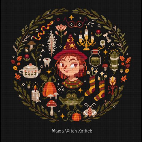 Showcasing Your Love for Witchcraft with Mama Witch Cross Stitch